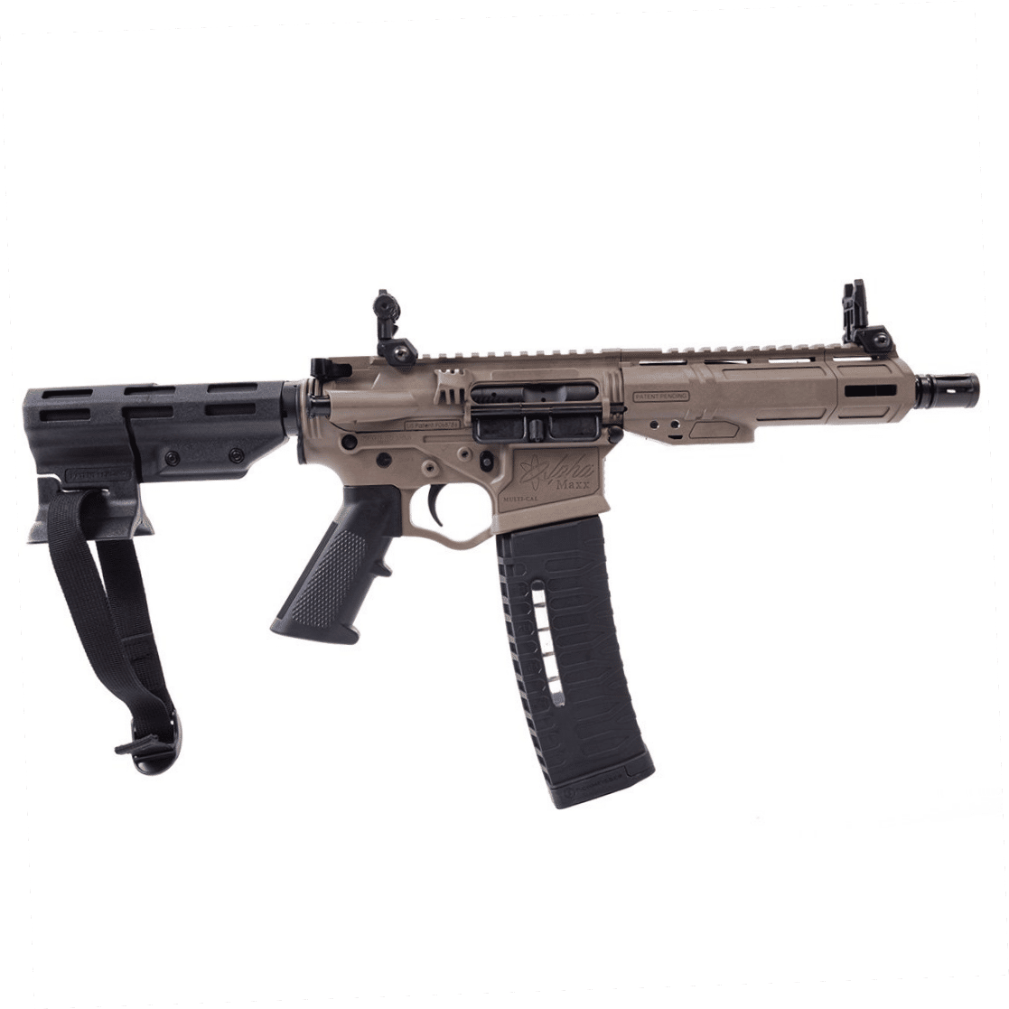 ATI ALPHA MAXX W/ 60RD MAGAZINE & FLIP UP SIGHTS (FDE)