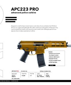 B&T APC223 PRO 10.3” Pistol in RAL8000 with full length K...