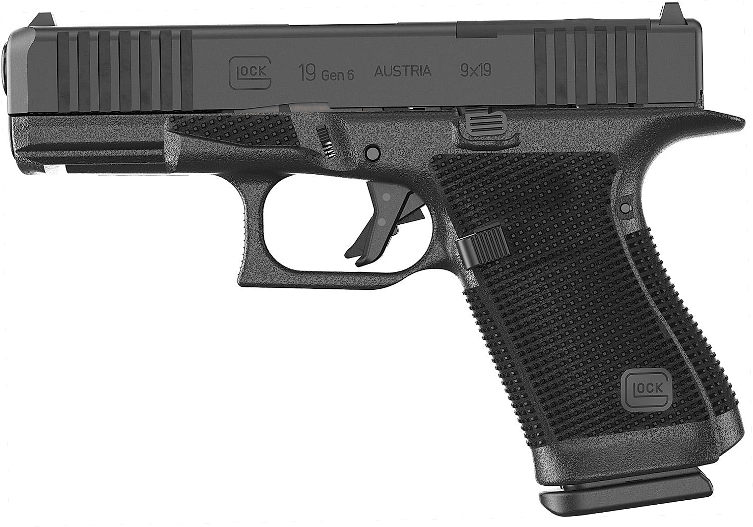 Glock 19 Gen 6 MOS 9mm 4.02" Barrel 10-Rounds - 9mm