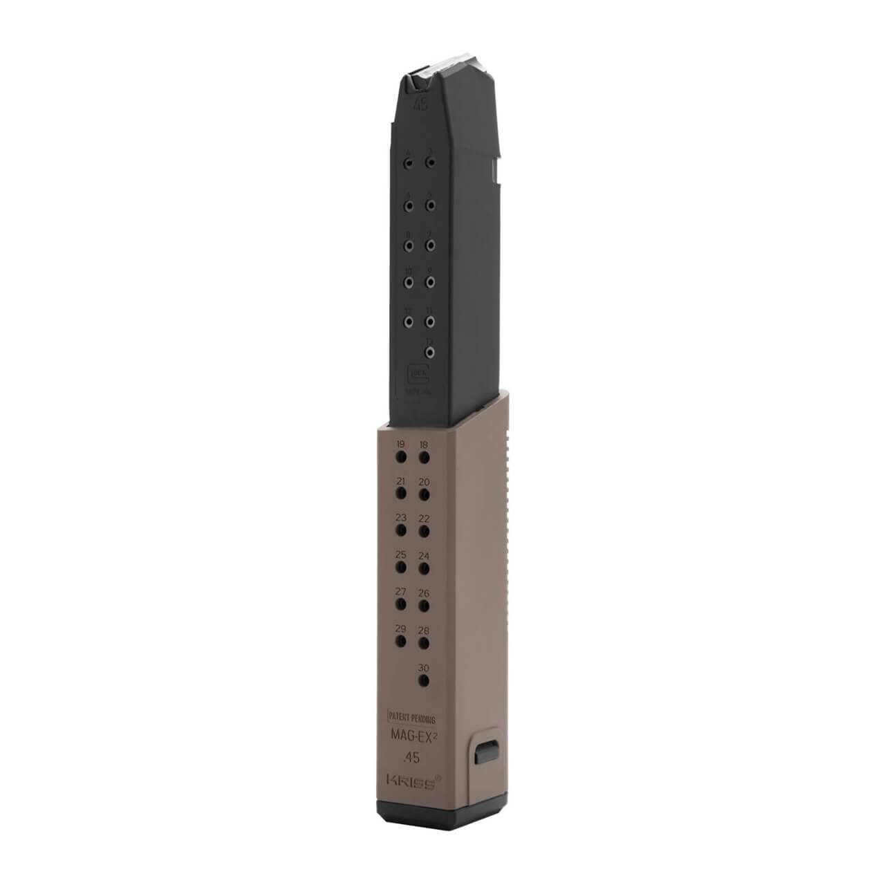 KRISS MagEx2 Extension Kit FDE for Glock 17 20 21 Magazines - Image 2