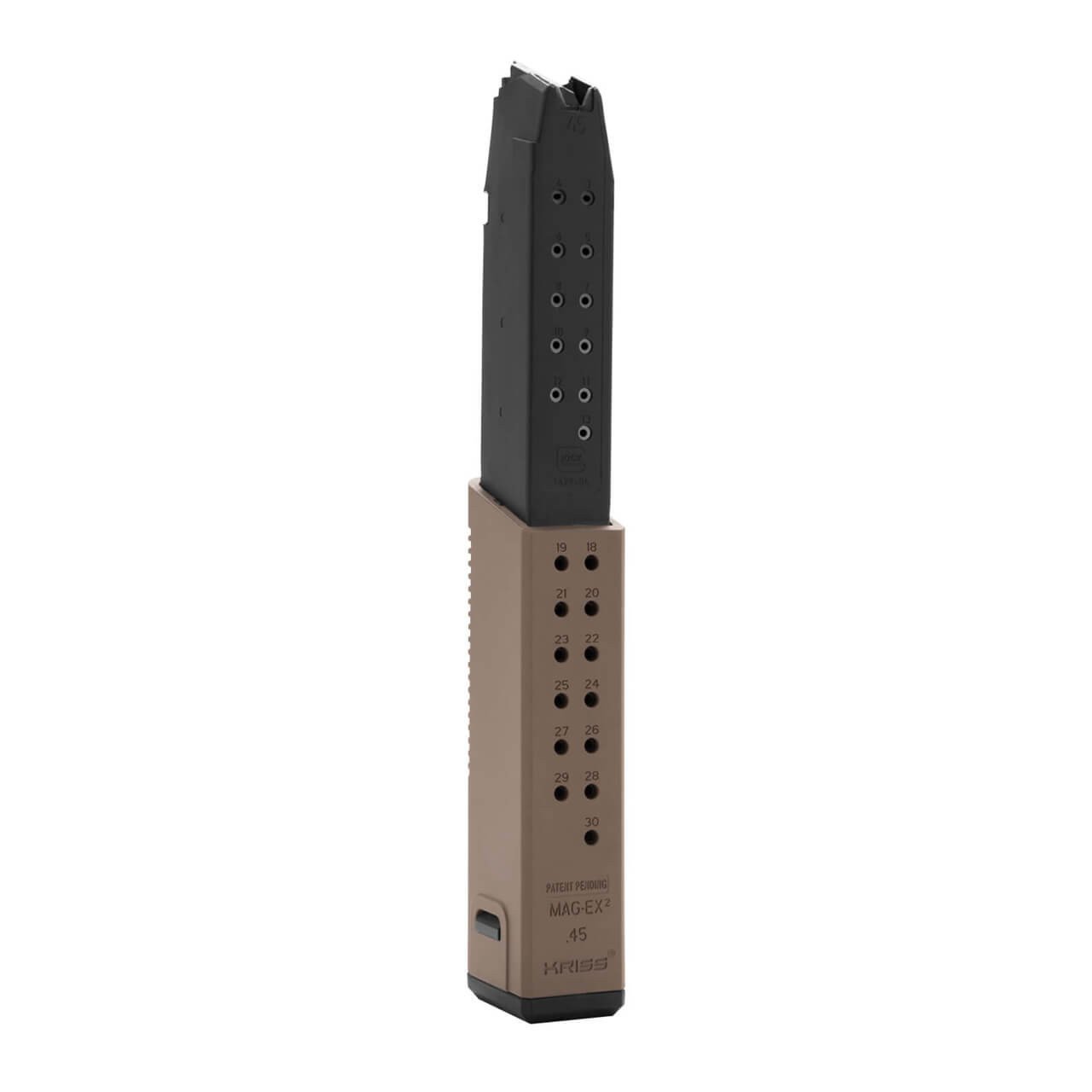 KRISS MagEx2 Extension Kit FDE for Glock 17 20 21 Magazines - Image 3