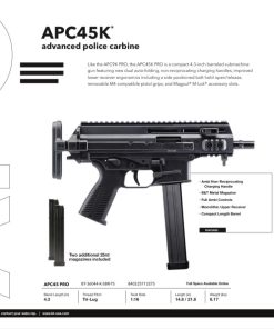 B&T APC45K Pro PISTOL model + 3 MAGS Bundle APC45 K (B&T ...
