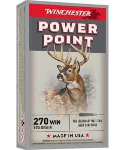 Get Winchester Power Point 270 Winchester Ammo 150 Grain Jacketed Soft Point 200rounds Online for sale