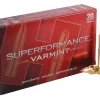 New Hornady Superformance Varmint 204 Ruger Ammo 40 Grain Hornady V-Max Polymer Tip 500rounds for sale