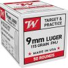 Federal Premium Personal Defense 9mm Luger +P Ammo 124 Grain Federal HST Jacketed Hollow Point 200 Rounds For Sale for sale
